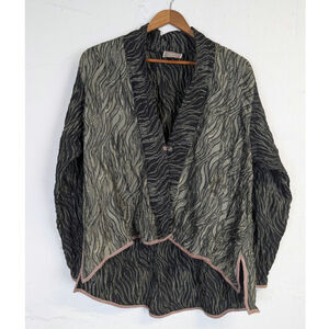 Harubella Handmade Art to Wear Jacket Textured Abstract Boho Lagenlook Small